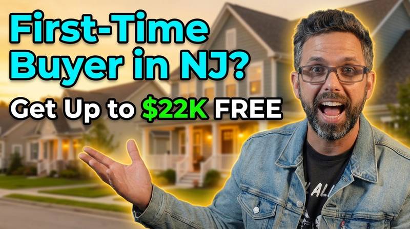 New Jersey homebuyer reviewing NJHMFA down payment assistance program documents at a kitchen table